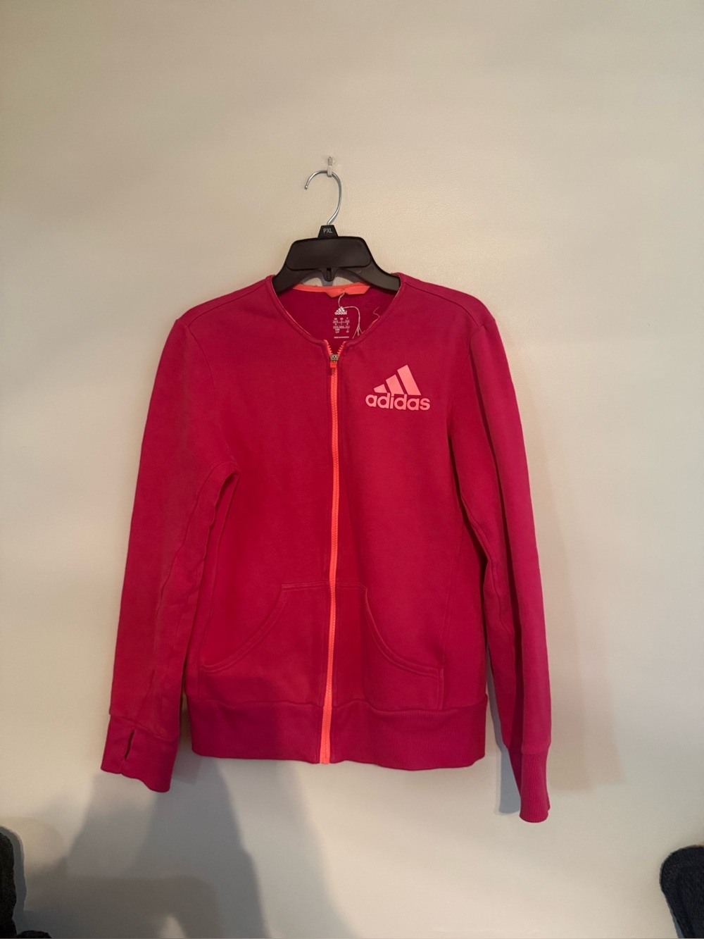 Adidas womens Pink Zip-Up Jacket size small